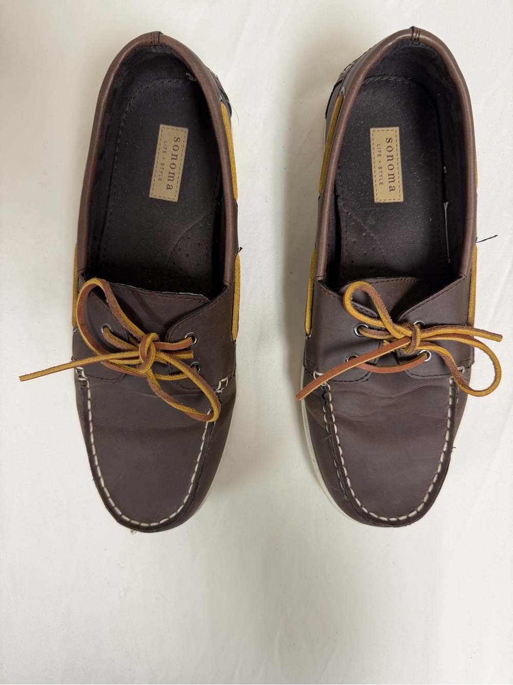 Sonoma Life Style Men’s Brown Boat Shoes Size 10.5M Great Condition